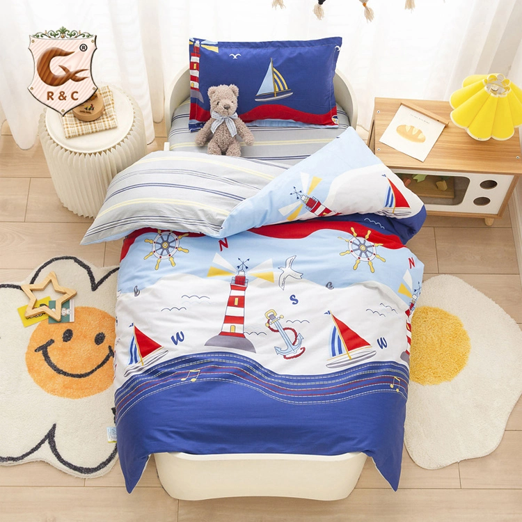 Cute and Lovely Cartoon Printed Kids Bedding Comforter Set