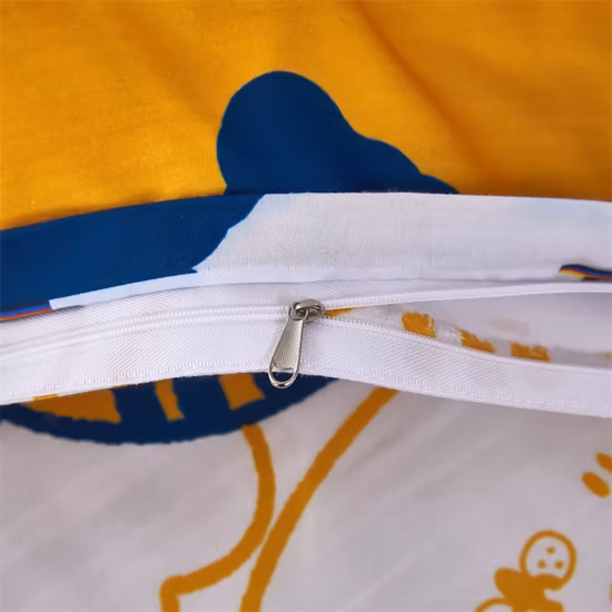 Funda nórdica con estampado de dibujos animados de algodón puro, juego de cama para niños, ropa de cama de tamaño completo